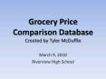Grocery Price Comparison Database PowerPoint PPT Presentation