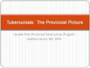 Tuberculosis:  The Provincial Picture