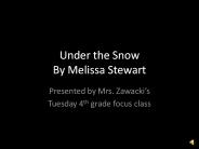 Under the Snow readers theater