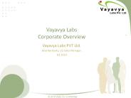 Vayavya Labs Corporate Overview