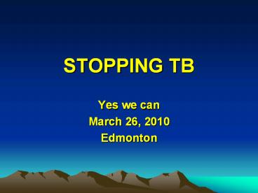 STOP TB Canada