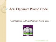 Acai Optimum Promo Code | New Acai Optimum Promo Code