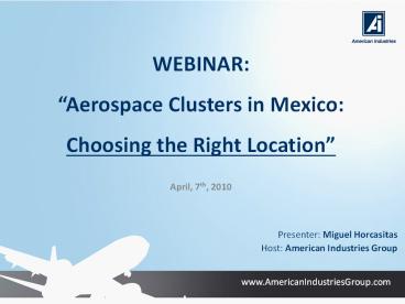 Aerospace Clusters in Mexico Webinar