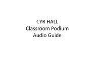 Cyr Hall Podium Audio