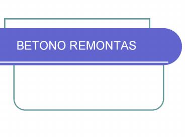 betono remontas