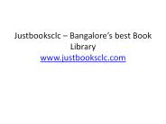 Justbooksclc- Online Book Library Bangalore