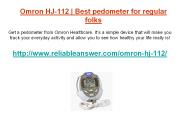 omron pedometer hj 112