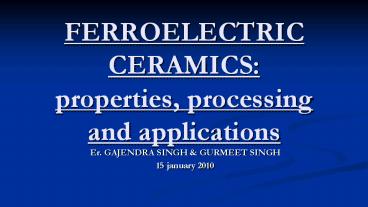 ferroelectric ceramics