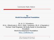 World Development Foundation India for Community Radio