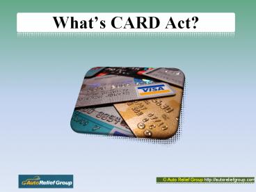 What is CARD Act ?