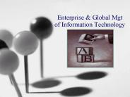 Enterprise & Global Mgt of Information Technology
