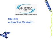 MMRSS Automotive Marketing Research Company