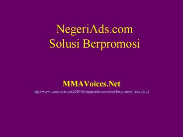 NegeriAds.com Solusi Berpromosi