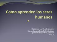Como aprenden los Seres Humanos