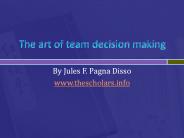 The Art of decition making