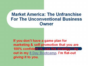 Market America Compensation Plan