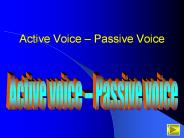 active voice-passive voice