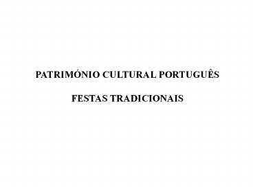 Festas Tradicionais