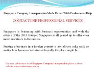 Singapore Company Incorporation