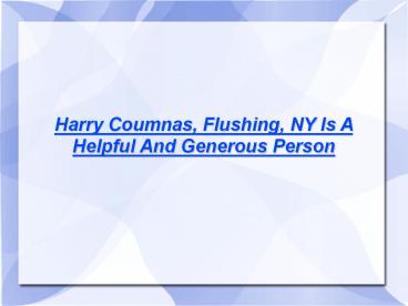 Harry Coumnas