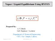 Vapor-Liquid Equilibrium using HYSYS