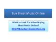 Buy Sheet Music Online – Why Buying Sheet Music Online Make Easy