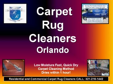 Carpet Rug Cleaners Orlando 321-216-1442