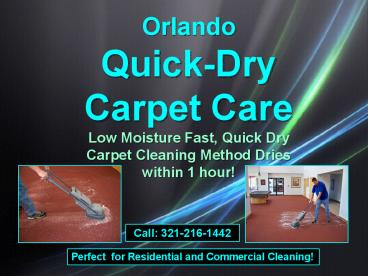 Quick-Dry Discount Carpet Cleaners 321-216-1442