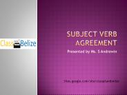 Subject-Verb Agreement