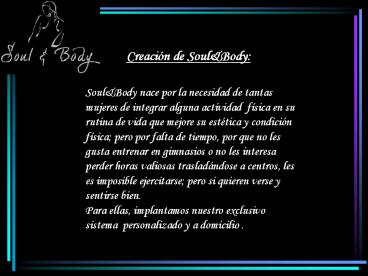 Presentación Soul&Body