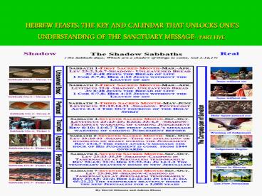 THE HEBREW CALENDAR PPT 5