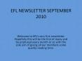 EFL first ever newsletter PowerPoint PPT Presentation