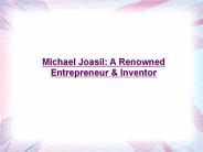 Michael Joasil: A Renowned Entrepreneur