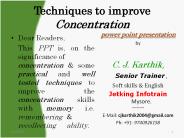 Techniques to Improve Concentration