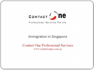 Immigration in Singapore