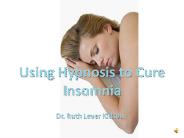 Using Hypnosis to Cure Insomnia