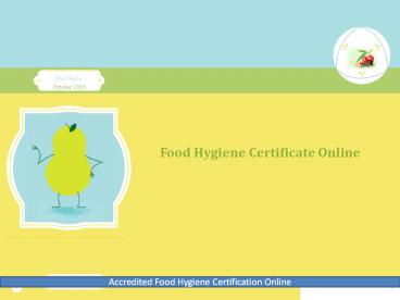 Food Hygiene Certificate Online
