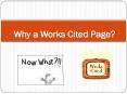Why Works Cited? PowerPoint PPT Presentation
