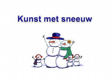 Kunst met sneeuw