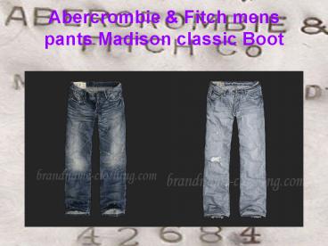 Abercrombie & Fitch Men's Pants