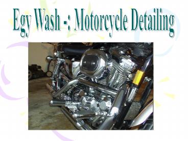 Motorcycle Detailing