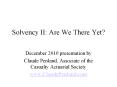 SOLVENCY II NEWS PowerPoint PPT Presentation