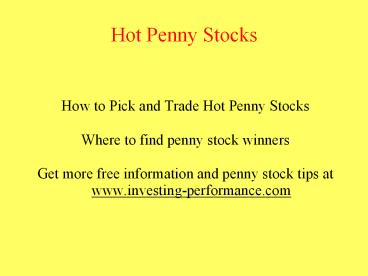 How to Pick Hot Reverse Merger Penny Stocks