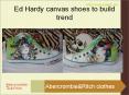 Ed Hardy canvas shoes to build trend