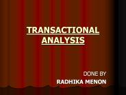 TRANSACTIONAL ANALYSIS - RADHIKA - COUNSELLING