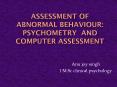 PSYCHOPATHOLOGY- PSYCHOMETRY - ANU PowerPoint PPT Presentation