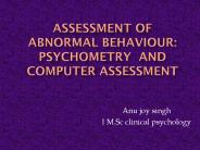 PSYCHOPATHOLOGY- PSYCHOMETRY - ANU