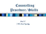 COUNSELLING- BASIC COUNSELLING SKILLS