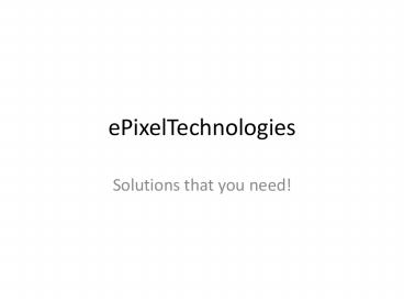 Website Design India Services Discount Week by epixeltechnologies