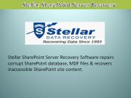 How to recover corrupt SharePoint Database